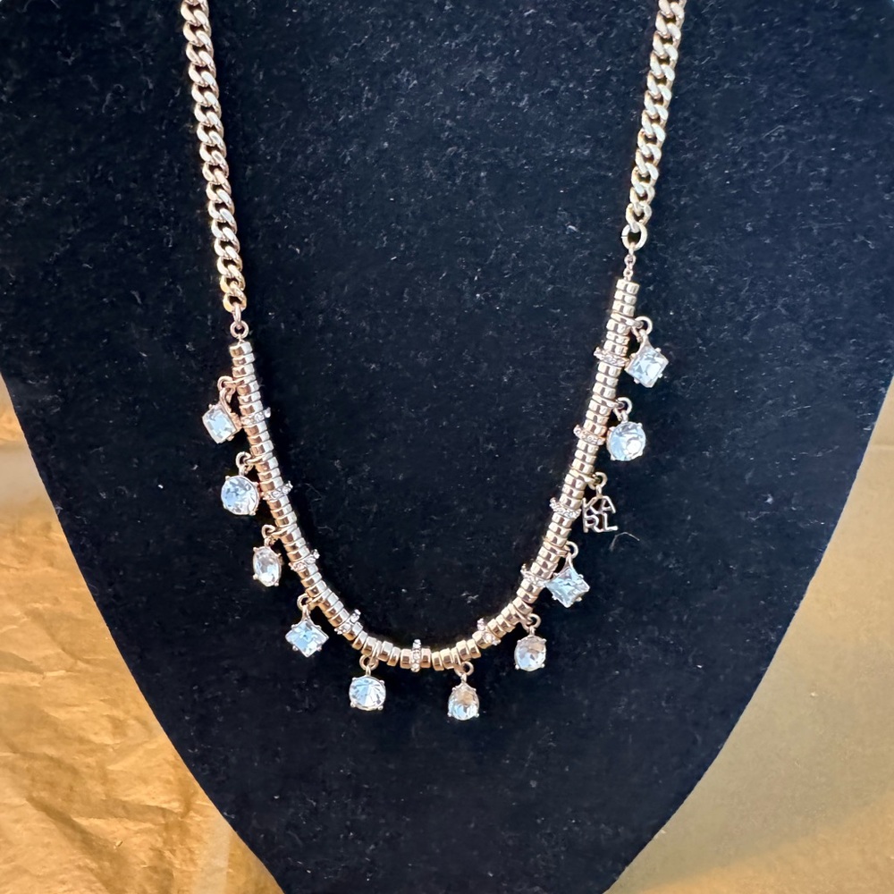 Gold tone necklace wit CZ’s. NWT